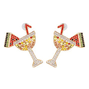 44-Color Rhinestone Drop Earrings