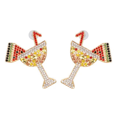 44-Color Rhinestone Drop Earrings