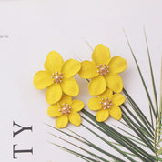 Double-Layer Floral Earrings