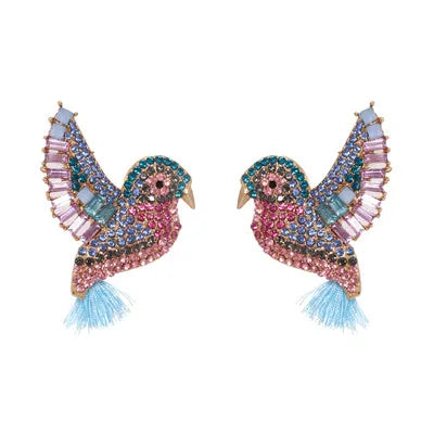 44-Color Rhinestone Drop Earrings