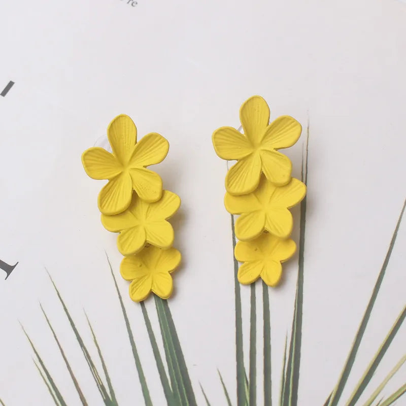 Double-Layer Floral Earrings