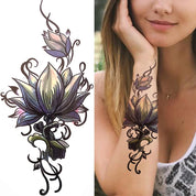 Temporary Peony Flower Tattoo