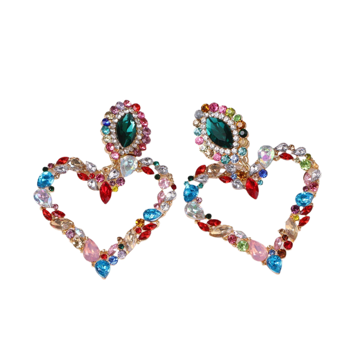 44-Color Rhinestone Drop Earrings