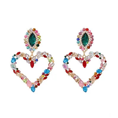 44-Color Rhinestone Drop Earrings