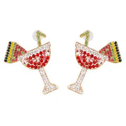 44-Color Rhinestone Drop Earrings