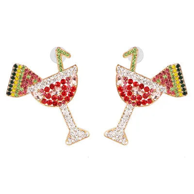 44-Color Rhinestone Drop Earrings