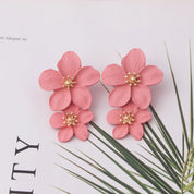 Double-Layer Floral Earrings