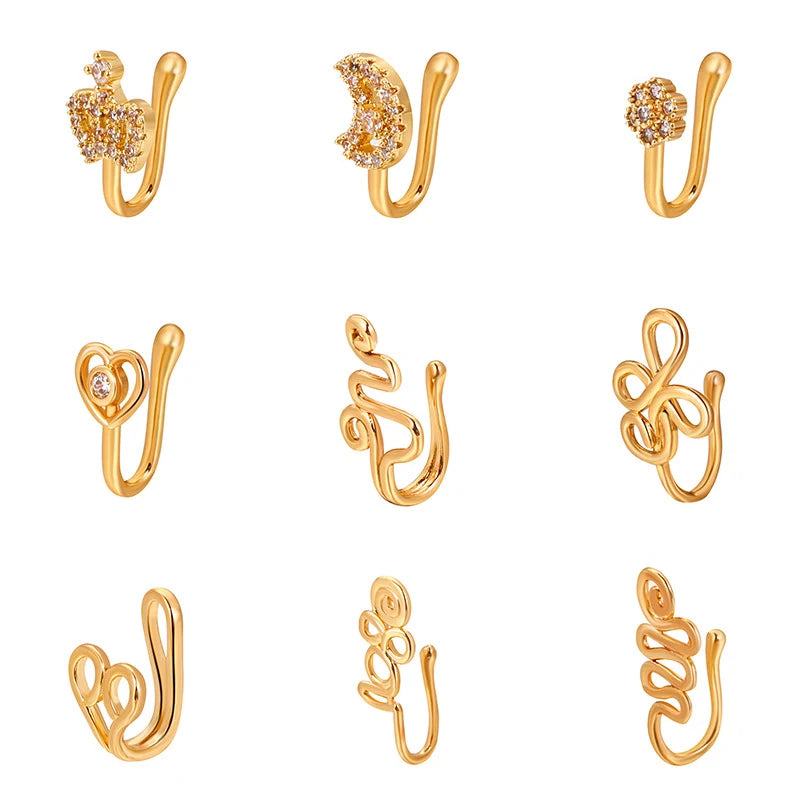 Spiral Fake Nose Ring – Stylish Clip-On Design
