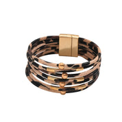 Multi-Layer Leopard Print Wrap Bracelet