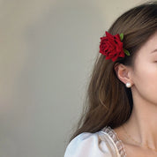 Silk Rose Hair Clip
