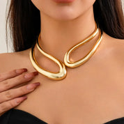 Irregular Open Metal Chain Necklace