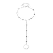 Heart Chain Ring Bracelet