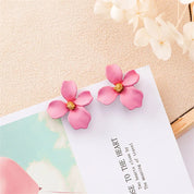Double-Layer Floral Earrings
