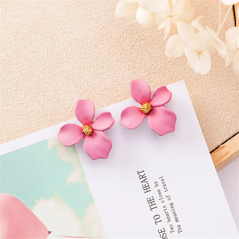 Double-Layer Floral Earrings