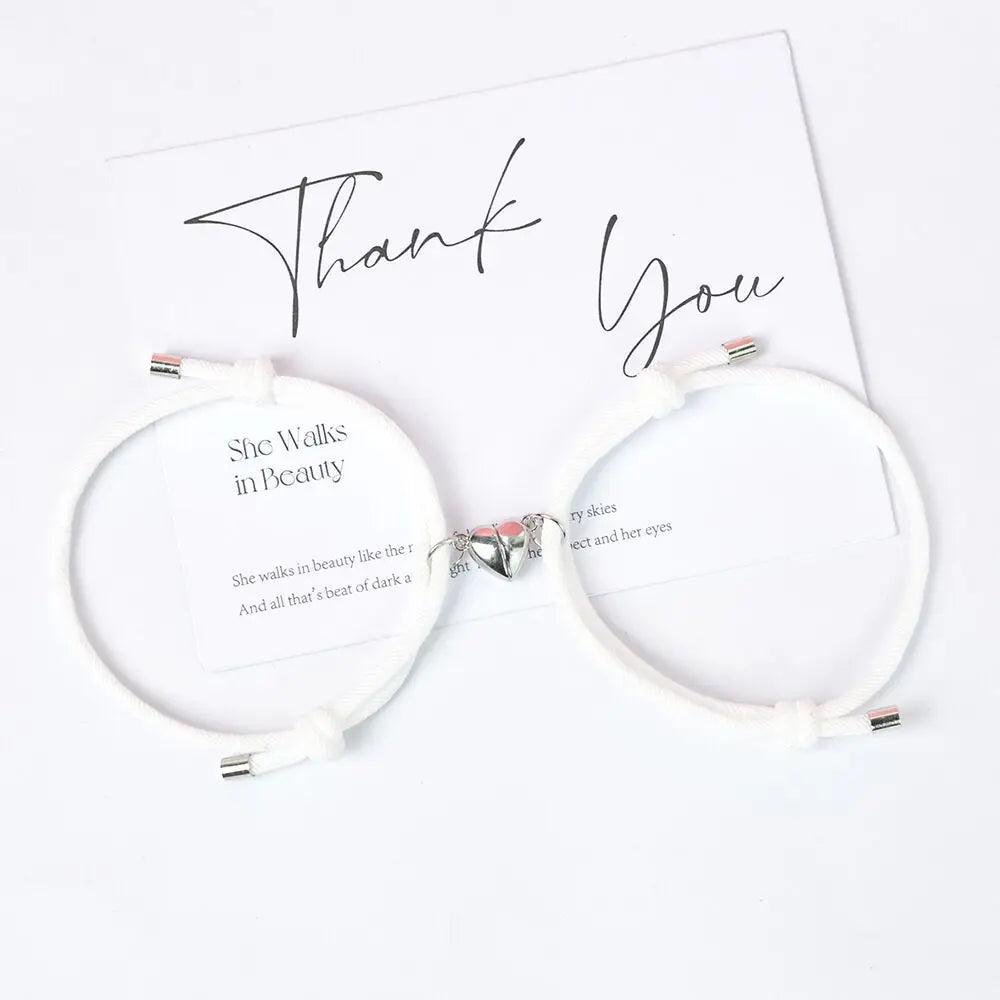 2-Piece Couple Charm Bracelet Set
