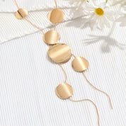 Long Geometric Tassel Pendant Necklace