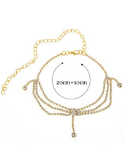 Georgina Rhinestone-Embellished Anklet Chain