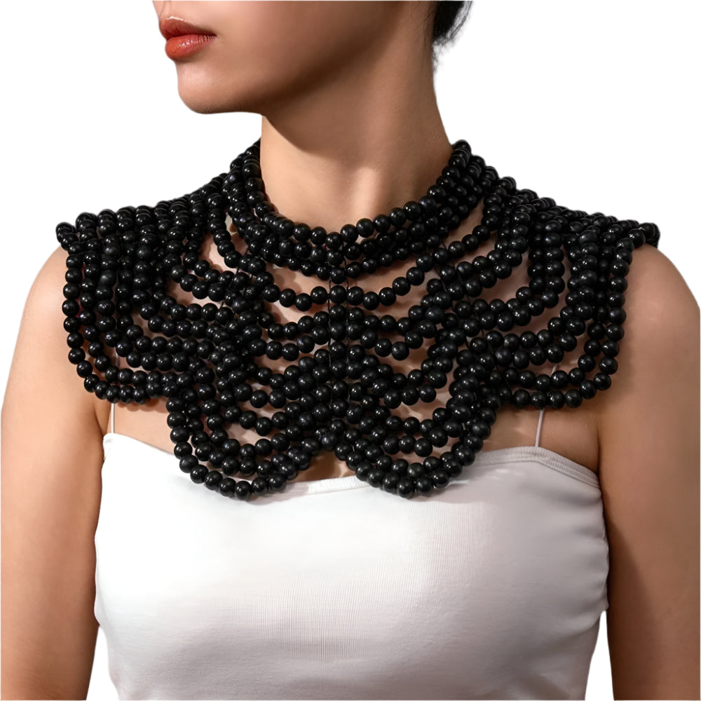 Elegant Handmade Wooden Bead Necklace