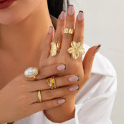 Set of 6 Stainless Steel Rings