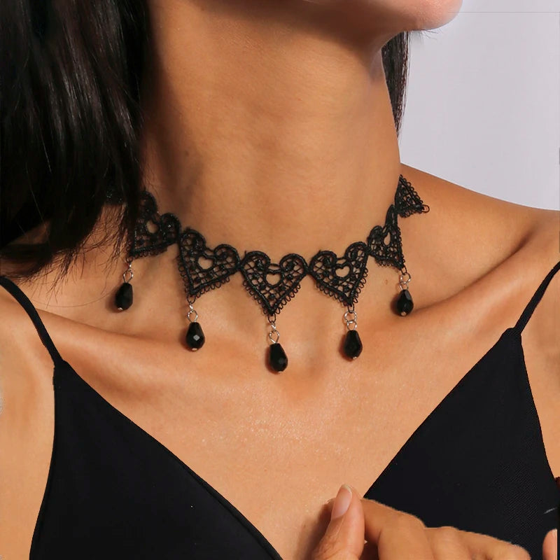 White Lace Choker Necklace