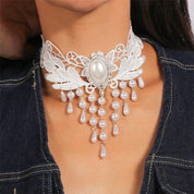 White Lace Choker Necklace
