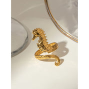 Open Seahorse Design Ring
