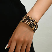 Multi-Layer Leopard Print Wrap Bracelet