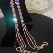 Rhinestone Chain Drop Earrings