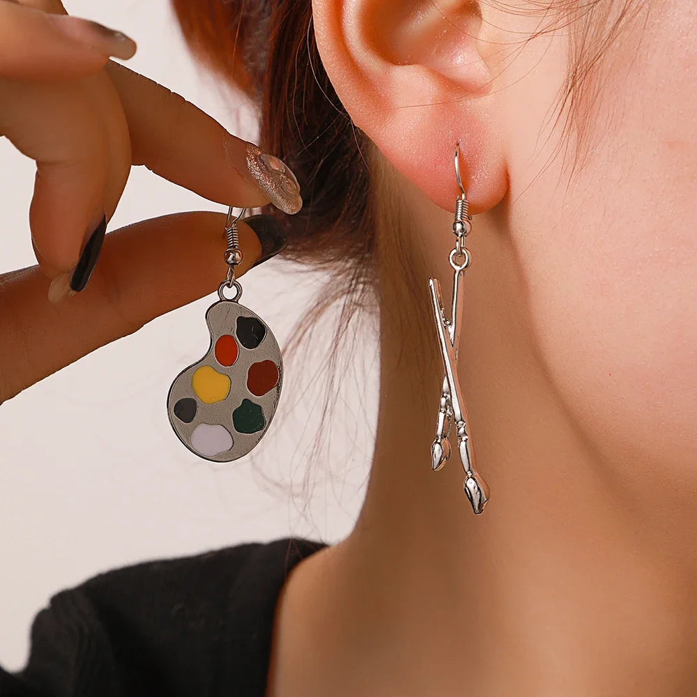 Artistic Brush Drop Earrings
