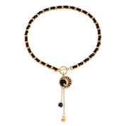 Trendy Black Heart-Shaped Pendant Necklace