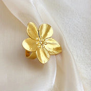Trendy Floral Metal Ring