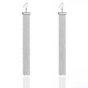 Distinctive Long Metal Earrings