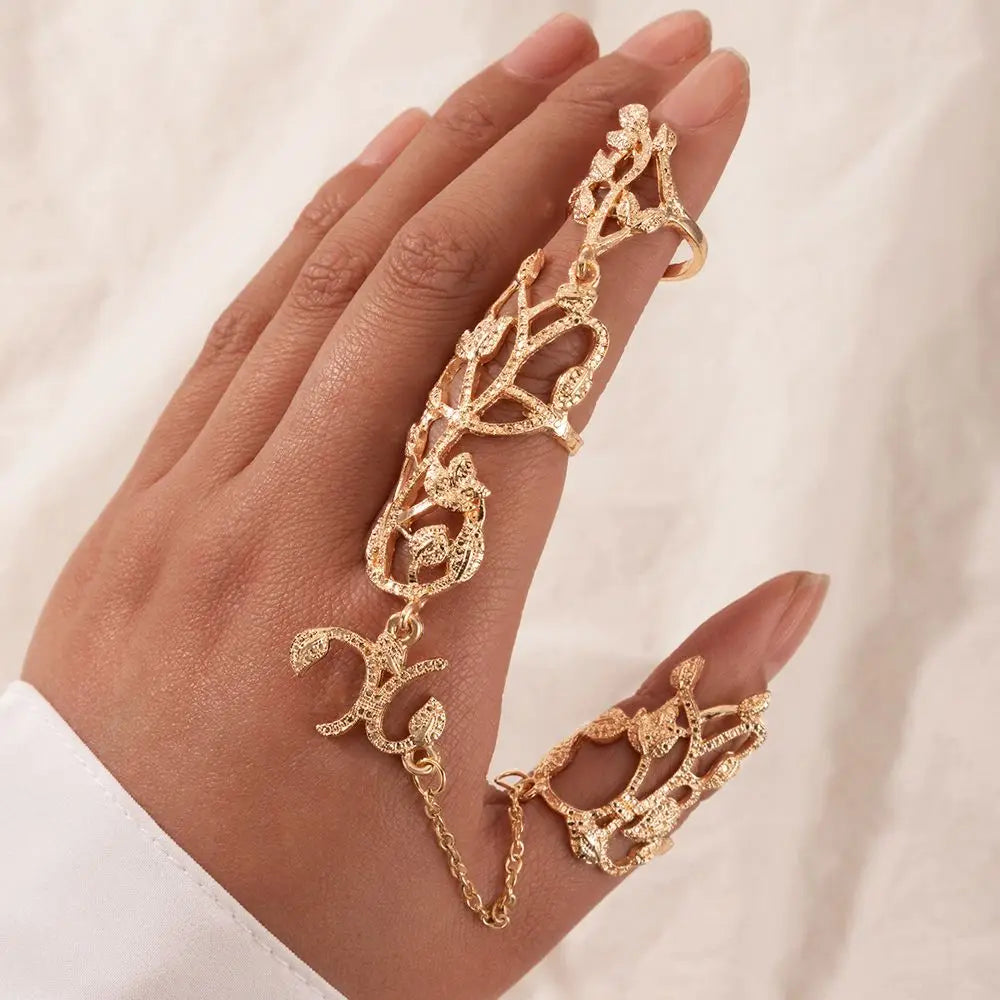 New Open Finger Rings with Floral Design