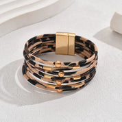 Multi-Layer Leopard Print Wrap Bracelet