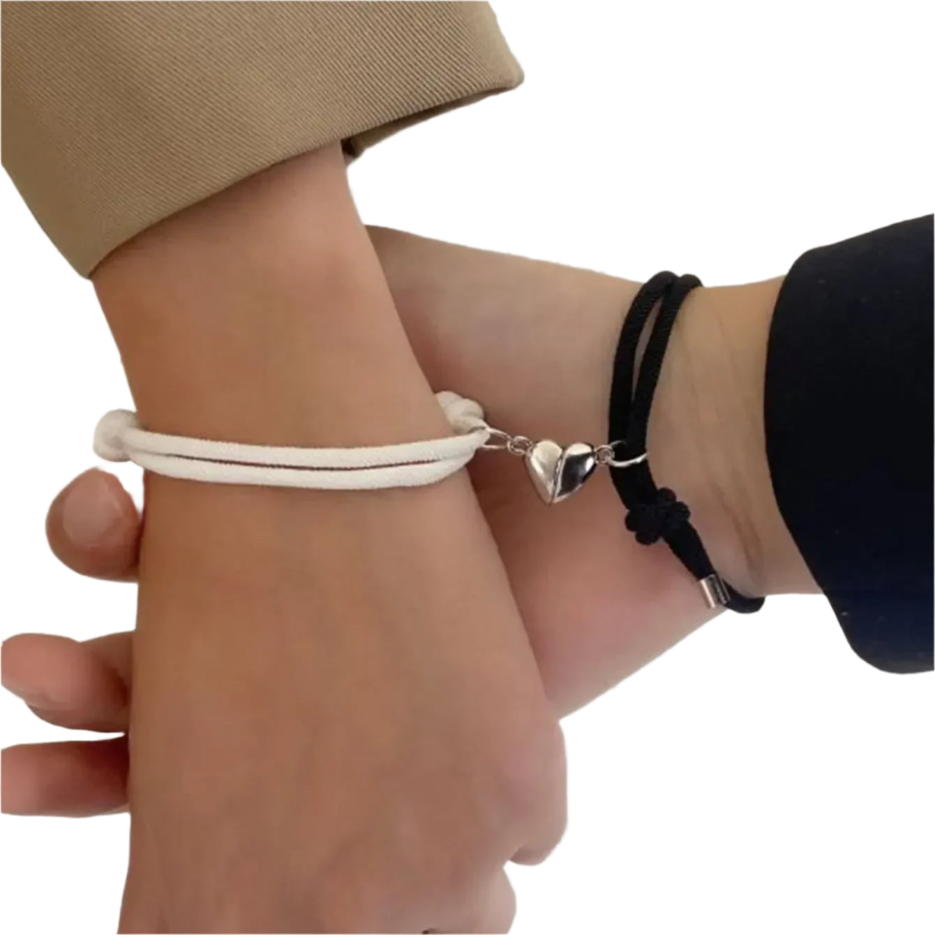 2-Piece Couple Charm Bracelet Set