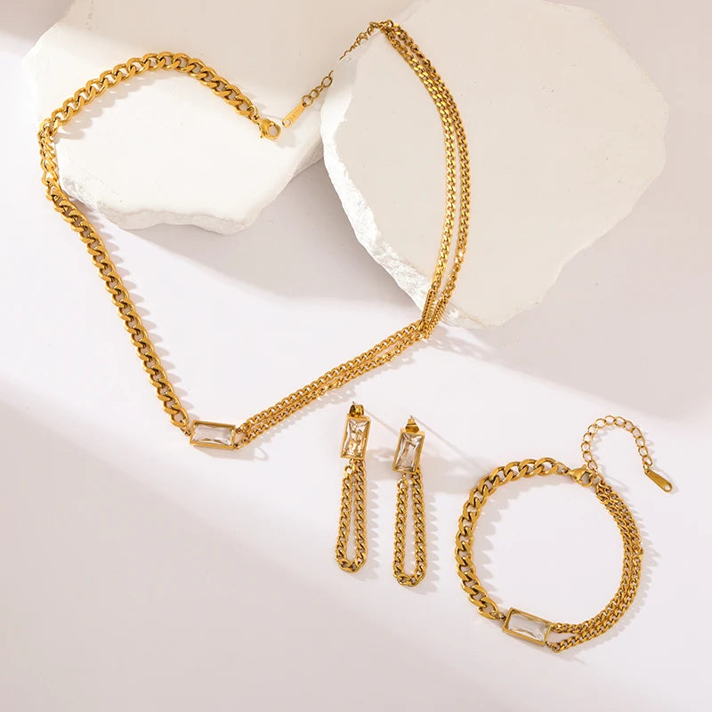 Waterproof Stainless Steel Jewelry Set