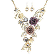 Georgina Hollow Leaf Wedding Jewelry Set