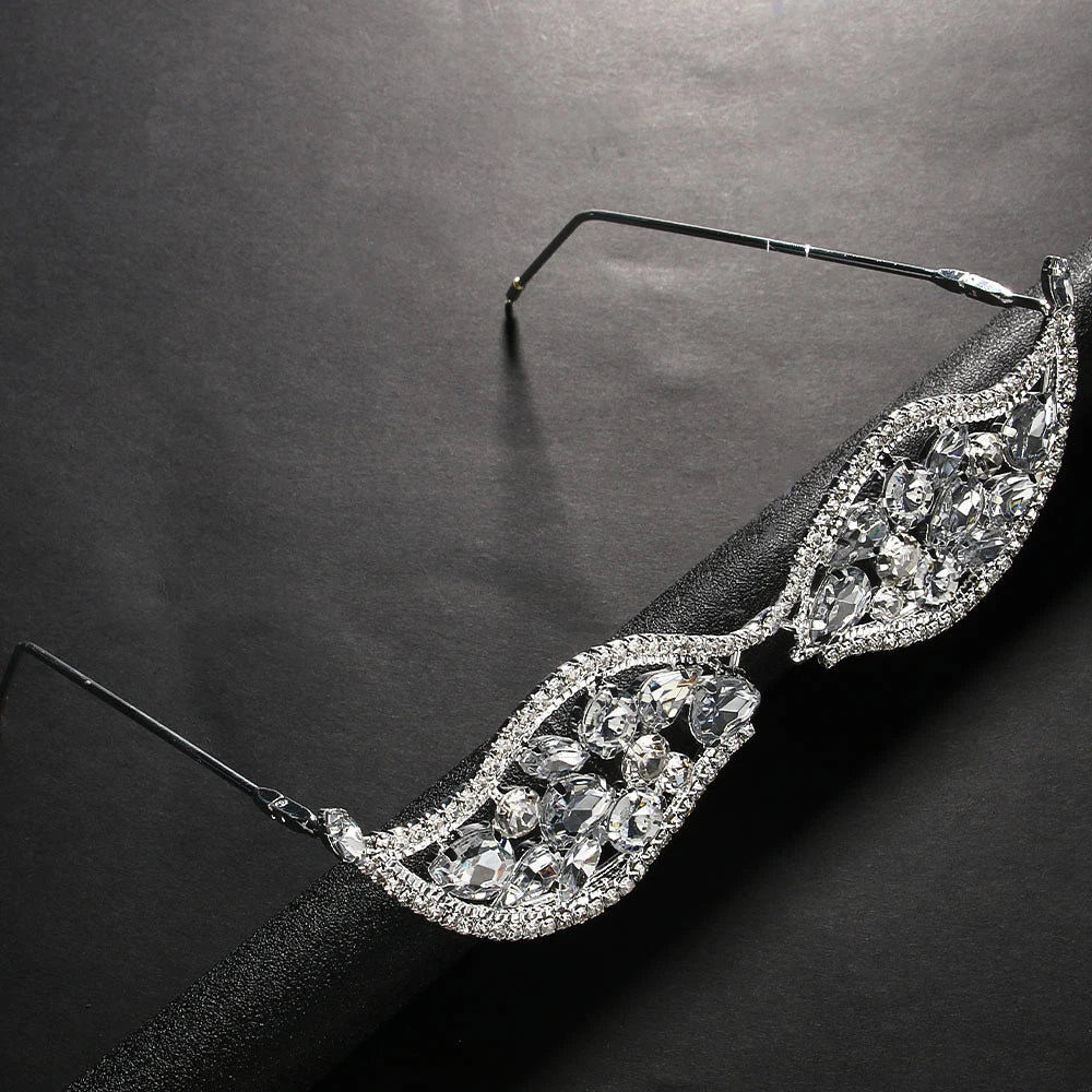 Elegant Crystal Frame Party Glasses