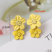 Double-Layer Floral Earrings