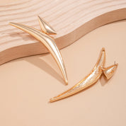 Long Curved Dangle Earrings