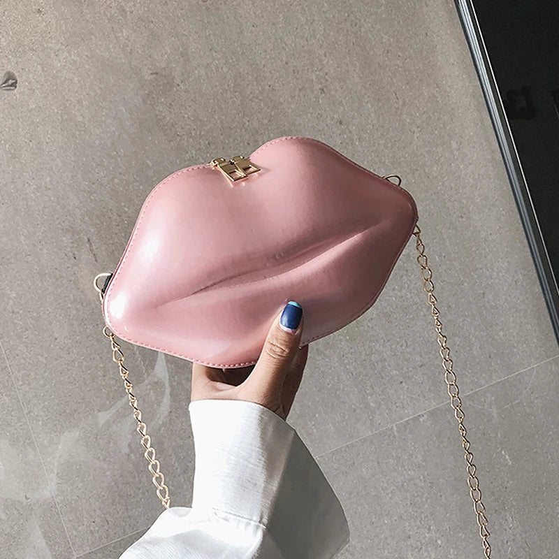 Creative Lip-Shaped Shoulder Bag