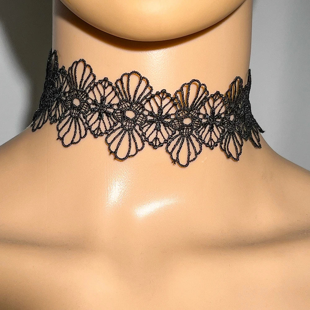 White Lace Choker Necklace