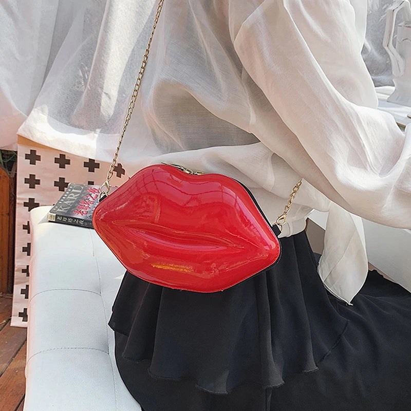 Creative Lip-Shaped Shoulder Bag