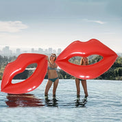 Georgina Inflatable Floating Bed – Red Lips Design