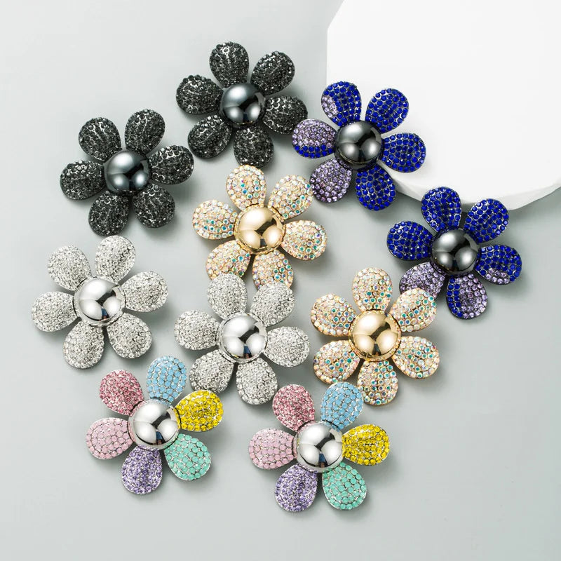 Colorful Floral Drop Earrings