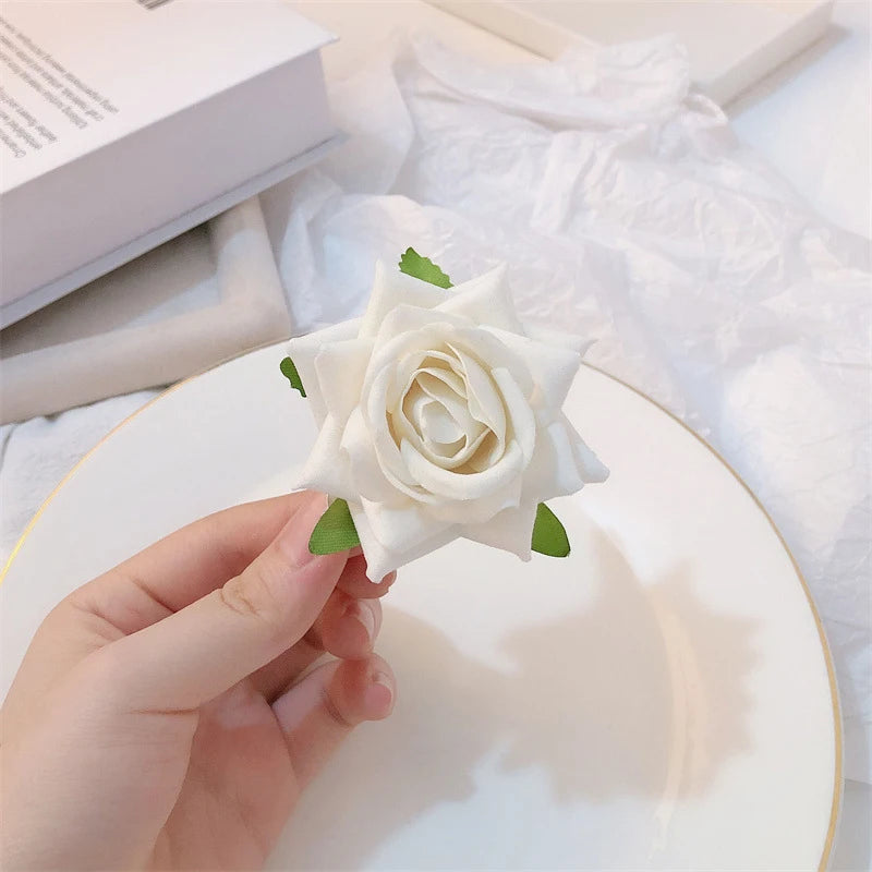 Silk Rose Hair Clip