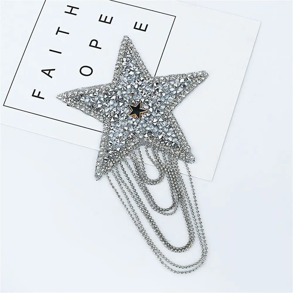 Beaded Heart Tassel Brooch