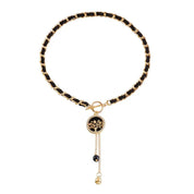 Trendy Black Heart-Shaped Pendant Necklace