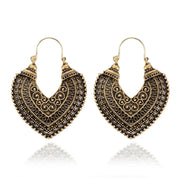 Hollow Floral Hoop Earrings