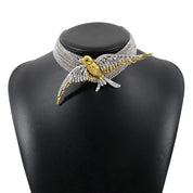 All-Crystal Swallow Necklace